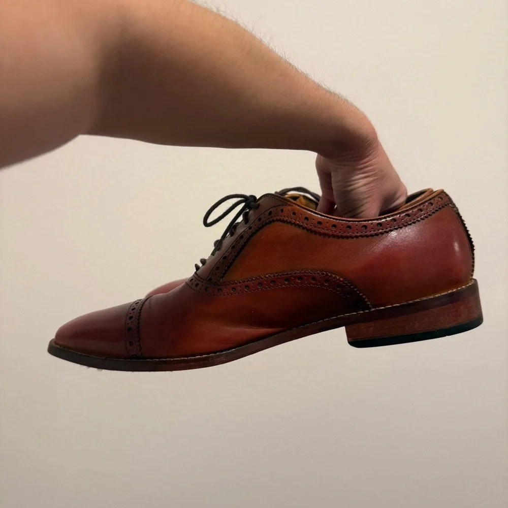 Cole Haan Grand.OS Mens Brown Leather Lace Up Shoes Size 11.5 Dark Academia Lux
